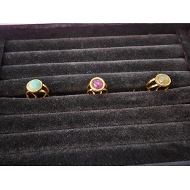 Gold Cuff Crystal Rings