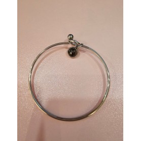 Silver Crystal Bangle