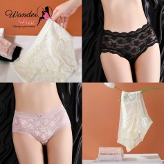 Medium Waist Romantic Floral Lace Panties