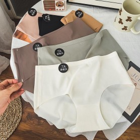 Seamless Modern Basic Ice Silk Panties