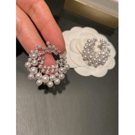 Circle of Dreams Pearl & Zirconia Earrings