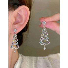 Fairy Lights Christmas Tree Earrings