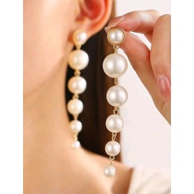 Long Tassel Pearl Earrings