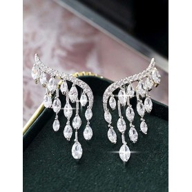 Zirconia Sweet Angel Wings Earrings