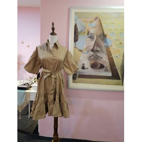 Cotton Puff Sleeve Dress