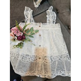 White Lace Romantic Blouse