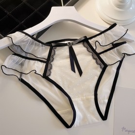 Ribbon Sash Collar Lace Panties