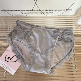 Cute Side Ruched-Ribbon Lace Panties