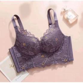 Purple Dandelion Lace Bra