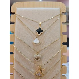 Stainless Steel Premium Gold Pendant with Chain