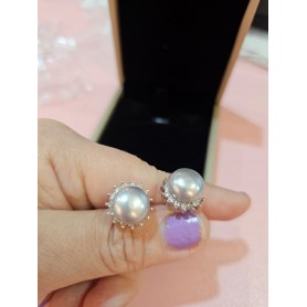 Natural Pearl Sunflower Earrings
