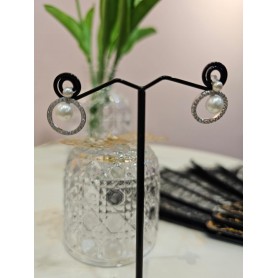 Divine Halo Pearl Earrings