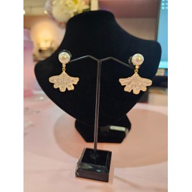 Angel Wings Natural Pearl Earrings