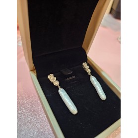 Princess Long Natural Pearl Baroque Earrings