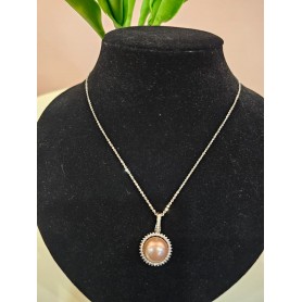 Emperial Gold Natural Pearl Pendant Necklace