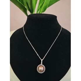 Emperial Gold Natural Pearl Pendant Necklace