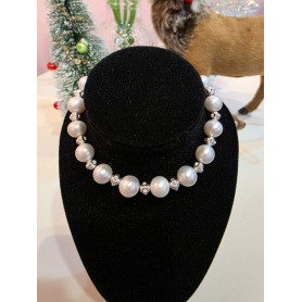 Natural Round White Pearl Bracelet