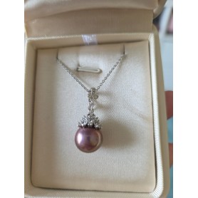 Italian Hanging Design Emperor Purple Pearl Pendant Necklace