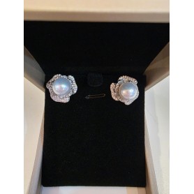 Baby Rose Natural White Pearl Earrings