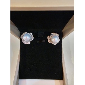 Baby Rose Natural White Pearl Earrings
