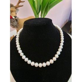 Natural White Strand 9mm Pearl Necklace