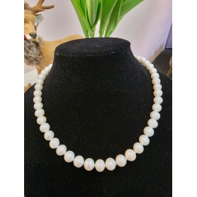 Natural White Strand 9mm Pearl Necklace