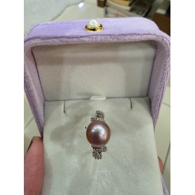 Purple Pearl Swirl Design Ring