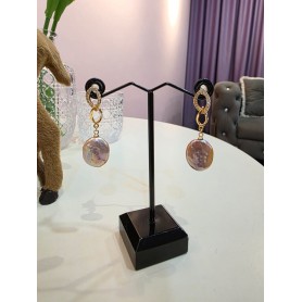 Natural Pink Opaque Pearl Earrings