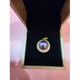 Natural Emperor Purple Gold Sunflower Pendant Necklace