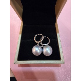 Natural Blue Pearl Daggly Earrings