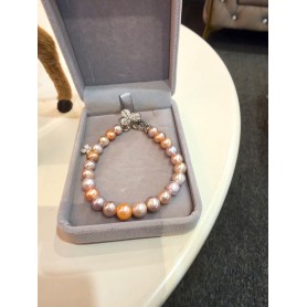 Ethereal Candy Bracelet with Zircon Clover Clasp
