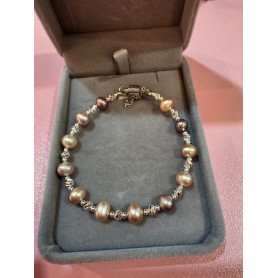 Candy Pearls Silver Encrusted Bracelet