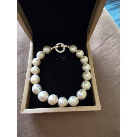 Natural White Rainbow Shine Pearl Bracelet