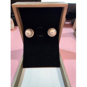 Sunflower Natural White Pearl Earrings