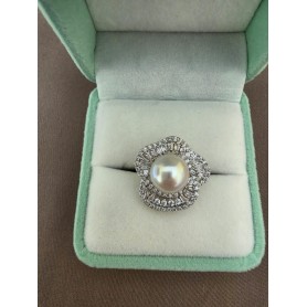 Romantic Flower White Pearl Ring