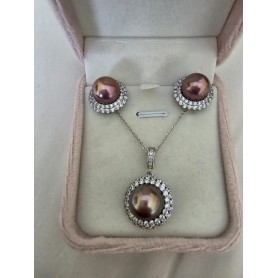 Classy Round Unique Purple Earrings