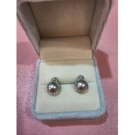 Princess Design Natural Blue Pearl Earrings
