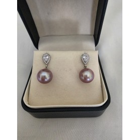 Teardrop Natural Pink Earrings
