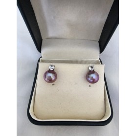 Natural Emperor Pearl Diamond Stud Earrings