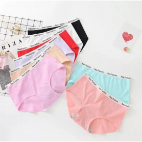 Mid Waist Seamless Ice Silk Panties