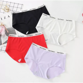 Mid Waist Seamless Ice Silk Panties