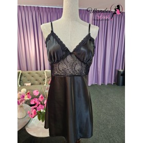 Satin Mid Lace Nightdress 20