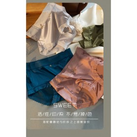 Seamless Ice Silk Mid Waist Panties (XL)